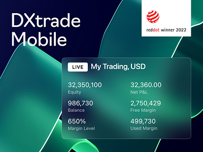 DXtrade Mobile android currency design finance interface ios menu mobile order portfolio reddot search trading ui ux