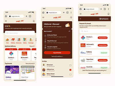 Loyalty & Rewards Management App branding business app color design ecommerce food app graphic design loyalty mobile app product design rewards typography ui ui design ux visual design wireframe