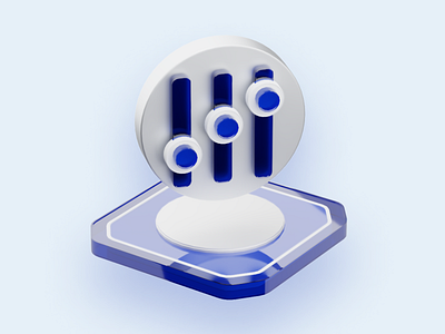 3D Icon #006 Levels | Digital Marketing 3d 3d icon icon