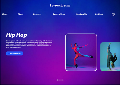 Dance class web design(Homepage)