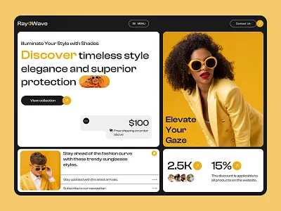 Sunglasses Website Header bento bento ui design figma figma design figma designer sunglass sunglasses typography ui ui design ui inspiration ux ux design ux inspiration web web design web header website