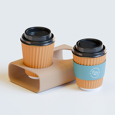 3D Coffee 3d art 3d coffee 3d cups 3d cute 3d design 3d designer 3d illustration blender3d illustration lowpoly render