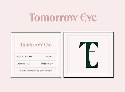 Tomorrow Eve branding design graphic design illustration logo typography