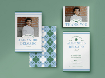 Graduation / New Prep graphic design invitation pattern