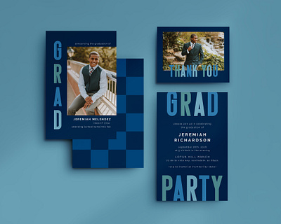 Graduation / Masculine graphic design invitation typography