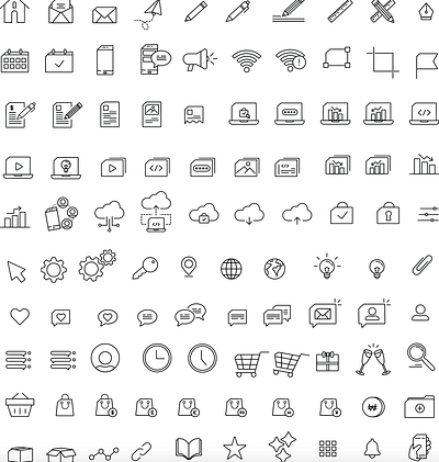 Basic Icon Library branding graphic design icons illustration