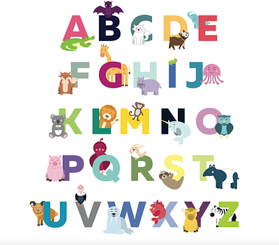 Alphabet Animals alphabet animal childrens design graphic design illustration