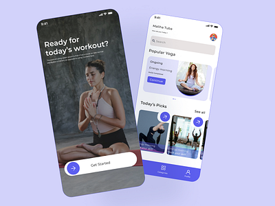 Yoga Mobile app Design figma design mobile app mobile app ui ux mobile ui ux design ui