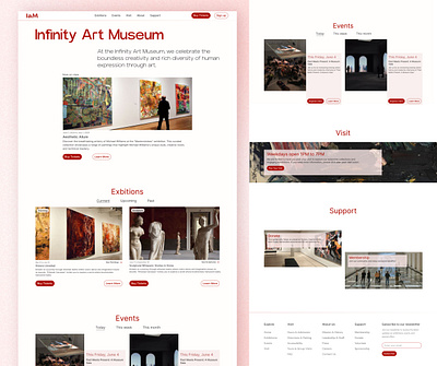 Museum Website art museum events website gallery website landing page museum landing page ui ux webdesign