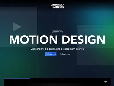 Virtually Headless Site Design animation gradient marketing ui web design