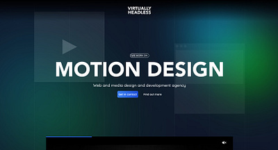Virtually Headless Site Design animation gradient marketing ui web design