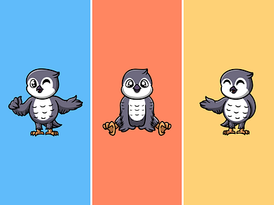 Bird Illustration animal animation bird branding cartoon character cute design falcon graphic design identity illustration logo mascot owl social media ui vector website