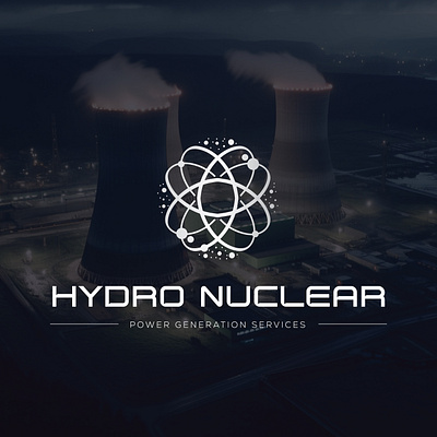 Modern and Stylish Nuclear Logo Design energy logo logo modern logo nice logo nuclear logo nuclear plant logo power generation logo power generation service power logo unique logo