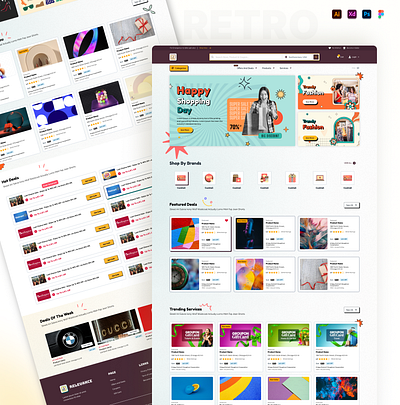 Relevance : A Retro-Themed E-commerce Website (Figma) clean e commerce e commerce design e commerce shop fashion fashion design gropun minimal minimalism online shop online store product page relevence shopify shopping cart ui