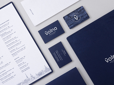 Volna Restaurant Branding alexeymalina business cards horeca identity malinabranding menu design restaurant branding restaurant logo