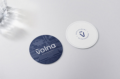 Volna Restaurant Branding alexeymalina coaster design horeca malinabranding restaurant branding restaurant identity st petersburg illustration