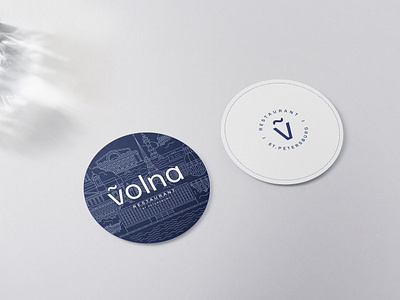 Volna Restaurant Branding alexeymalina coaster design horeca malinabranding restaurant branding restaurant identity st petersburg illustration