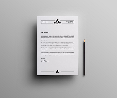 Minimalist Letterhead Design brand logo branding company logo design design a letterhead editable envelope graphic design illustration invoice logo logo design minimalist modern printable stationery ui vector word word template