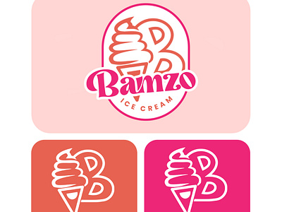 Brand Identity Design For Bamzo Ice Cream branding graphic design illustration logo typography vector