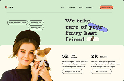 HCS Vet care web ui design! app app design branding design figma graphic design illustration logo ui uiuxdesign