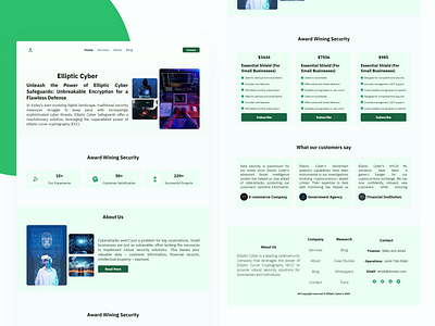 Elliptic Cyber Company Website business cyber security cybersecurity cybersecurity landing page design home page home page design homepage landing page product design ui uidesign web web design web page web ui design website design