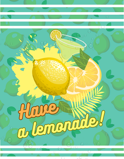 A demo poster for a lemonade stand branding design graphic design poster