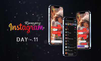 Day 11 of 100 Days Daily UI Challenge: Instagram Revamping appredesign appui chat creativedesign dailyui dailyuichallenge day11 direct message figma instagram instagramrevamp interfacedesign mobileappdesign moderndesign uitrends userexperience