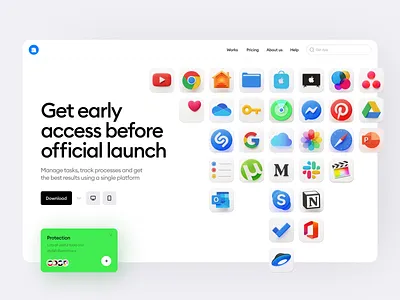 Designs Icons design graphic design homepage illustration logo vector website