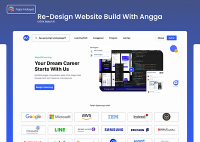 Re-Design Website Build With Angga bootcamp