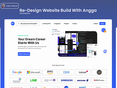 Re-Design Website Build With Angga bootcamp