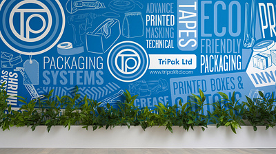 Mural Design for TriPak Ltd decal graphic design illustration office wall restaurant wall shop wall wall art wall decal wall mural wallpaper design