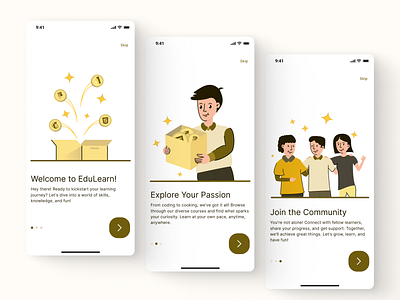 Edulearn Onboarding Illustration Screen appdesign bootcamp branding design education edutech flatdesign graphic design illustration illustrator mobiledesign onboarding onboardingdesign onboardingscreen ui ux vector websdesign