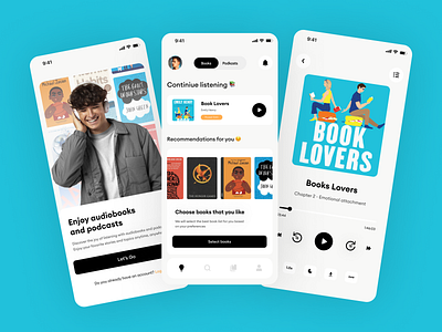 Audio Books App Design appconcept audiobooks books creativedesign digitaldesign educationaltechnology educationapp mobileappdesign mobileui podcasts uiux uiuxdesign userexperience userinterface visualdesign