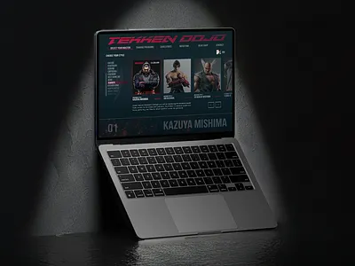 Web Ui / Tekken: Dojo app branding design fitness graphic design illustration karate kazuya kazuya mishima logo martial arts mishima tekken tekken 8 typography ui ux vector webflow website