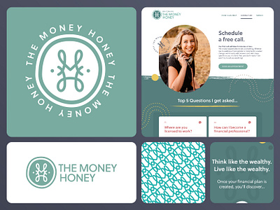 The Money Honey Branding branding design financial website graphic design logo mobile pattern social ui vector website