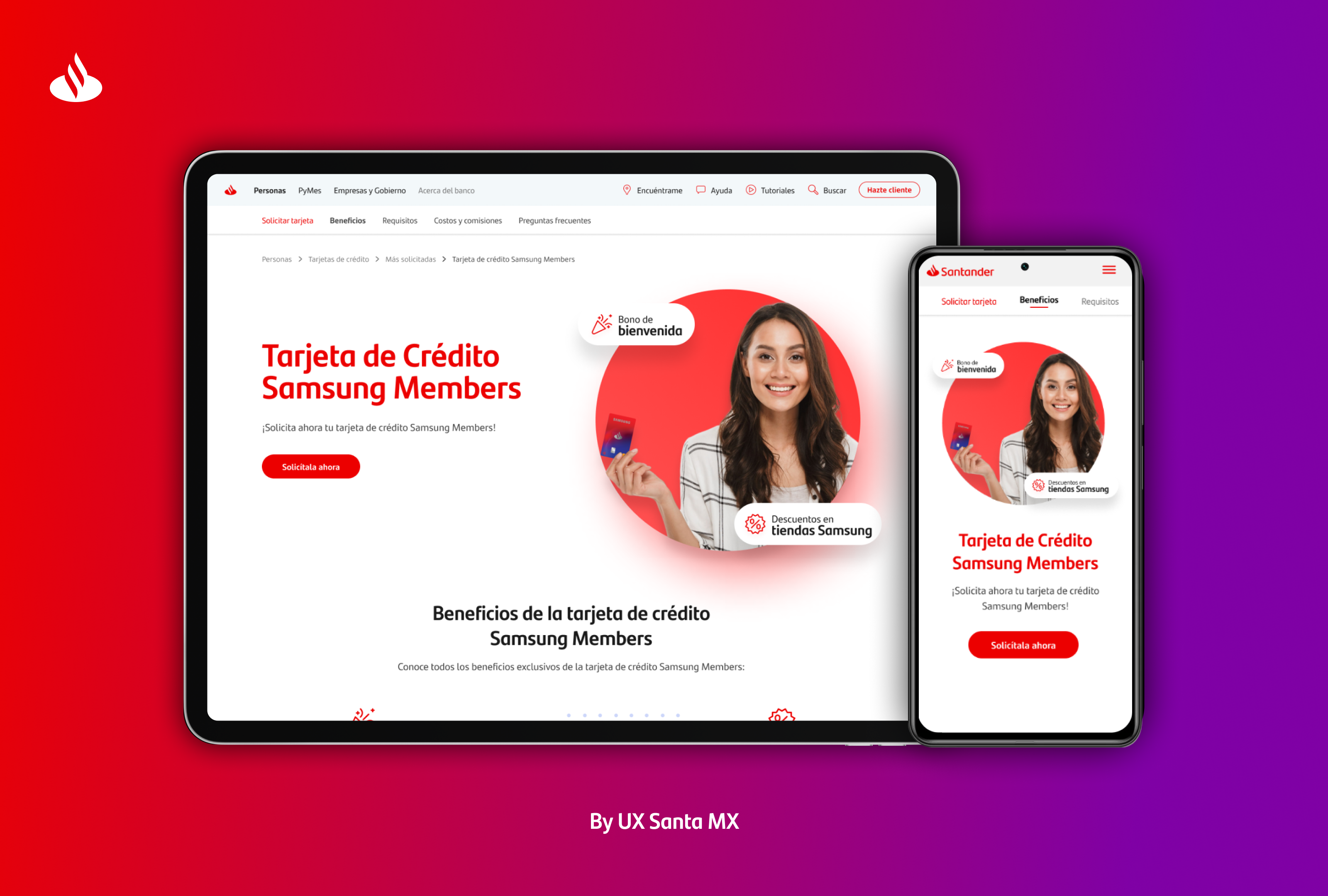 Landing Samsung Members bank card credit card landing mobile mockup responsive samsung web