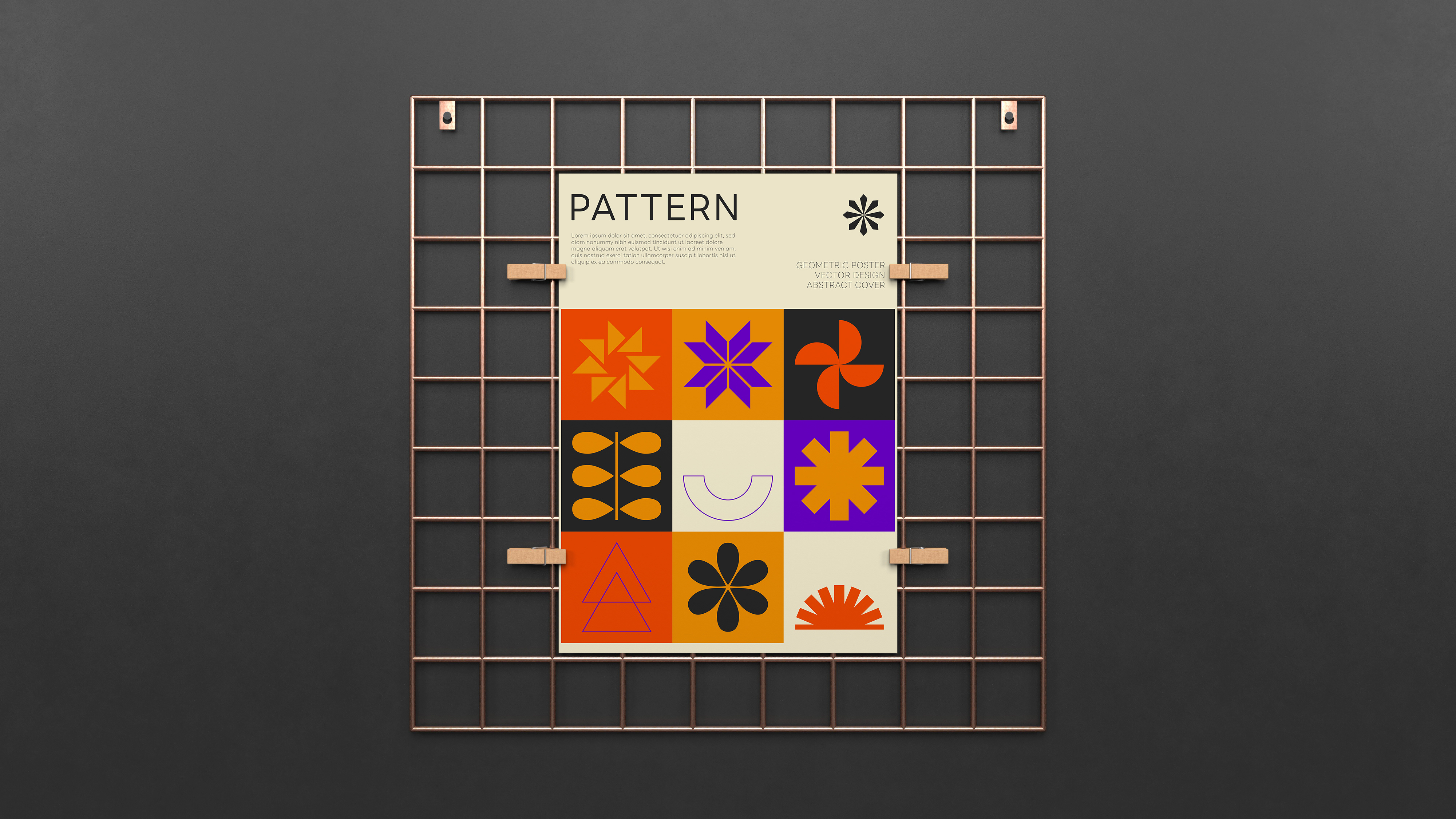 Cool Swiss Design Poster abstract art background banner bauhaus brochure cover design geometric graphic modern pattern placard poster print shape simple swiss template