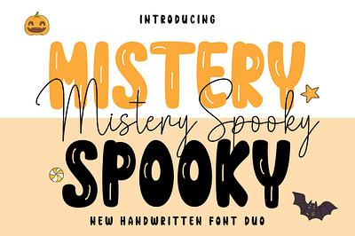 Misteri Spooky Duo crafting font cute font halloween halloween font handwritten monoline new font pumpkin script script font spooky
