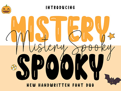 Misteri Spooky Duo crafting font cute font halloween halloween font handwritten monoline new font pumpkin script script font spooky