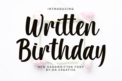 Written Birthday crafting font cute font handwritten monoline new font script script font