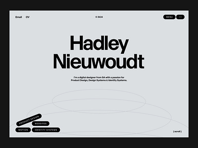 Hadley UIX - Hero exploration design hero design portfolio portfolio website ui ux website design website hero