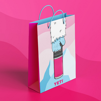 Yeti — Illustration and bag design bag design fun graphic design vibrant yeti