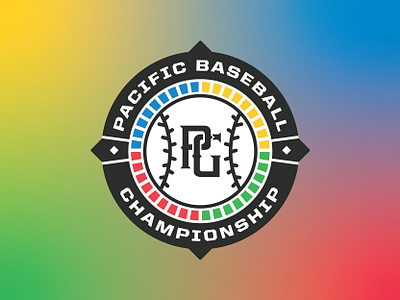 Pacific Baseball Championship baseball branding design fun graphic design illustration logo social vector