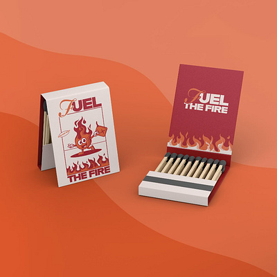 Fuel the Fire — Illustration caricature design fire illustration matchbook matches vector