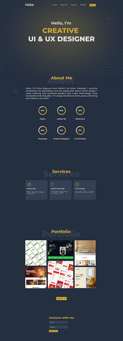Personal Portfolio Website Design app design branding design mobile app design personal portfolio website product designer prototype typography ui ui ux designer ux website design