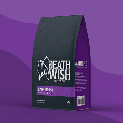 Death Wish Coffee Co.— Re-branding and package design branding coffee coffee bag design graphic design illustration logo package design packaging pattern typography vector