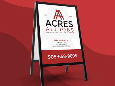 Acres Alljobs — Re-branding and sign design brand identity branding construction design graphic design logo pattern typography vector