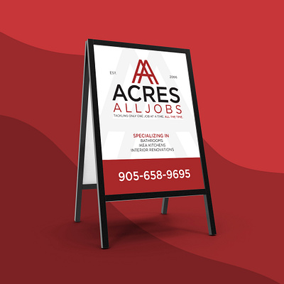 Acres Alljobs — Re-branding and sign design branding construction design graphic design logo vector