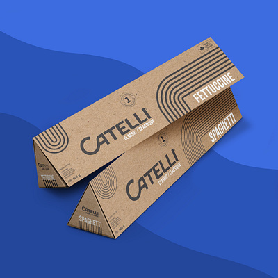 Catelli — Package redesign box branding design fettuccine graphic design illustration package design pasta spaghetti