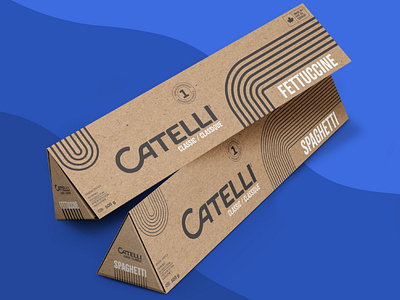 Catelli — Package redesign box brand identity branding design fettuccine graphic design illustration package design pasta pattern spaghetti typography vector